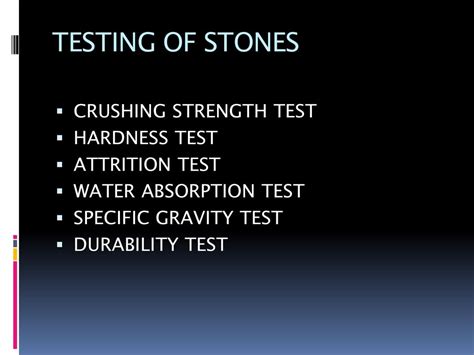 building stones attrition test